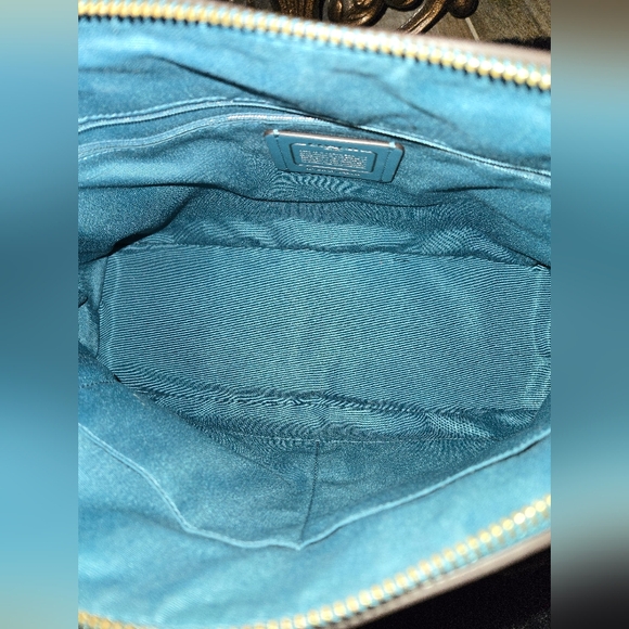 Coach Sierra Metallic Dark Teal Satchel #22313 - Picture 7 of 8